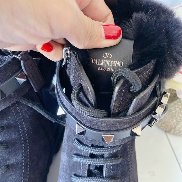 VALENTINO GARAVANI Rockstud Combat Ankle Boot Lace - Picture 5 of 10